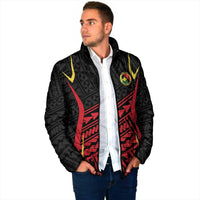 Custom Oceania Football Papua New Guinea Padded Jacket Polynesian Tribal Pattern LT9 - Polynesian Pride