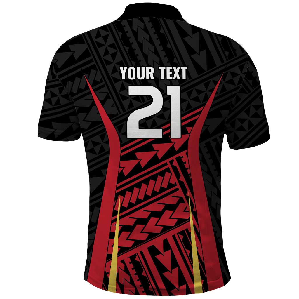 Custom Oceania Football Papua New Guinea Polo Shirt Polynesian Tribal Pattern LT9 - Polynesian Pride