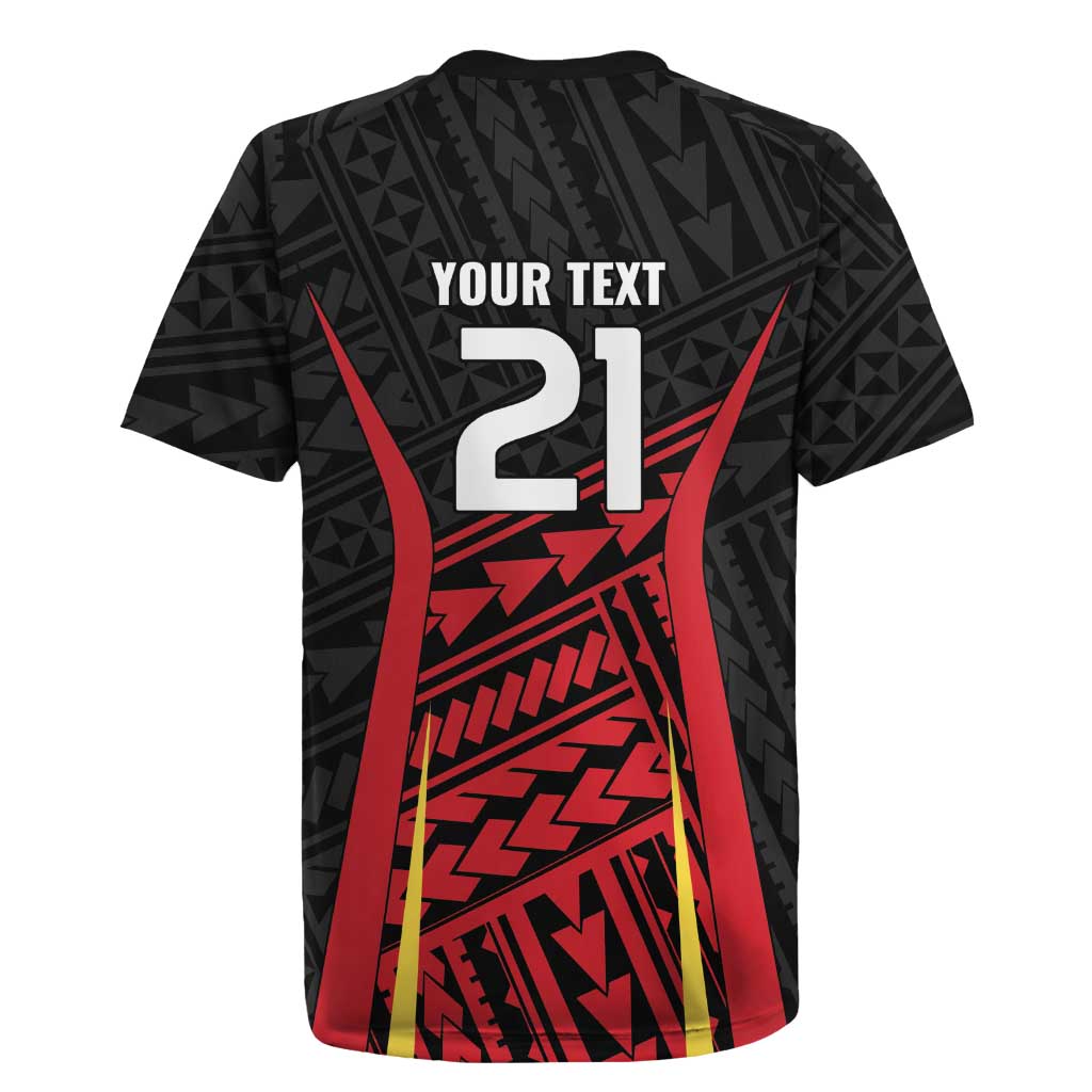 Custom Oceania Football Papua New Guinea Rugby Jersey Polynesian Tribal Pattern LT9 - Polynesian Pride