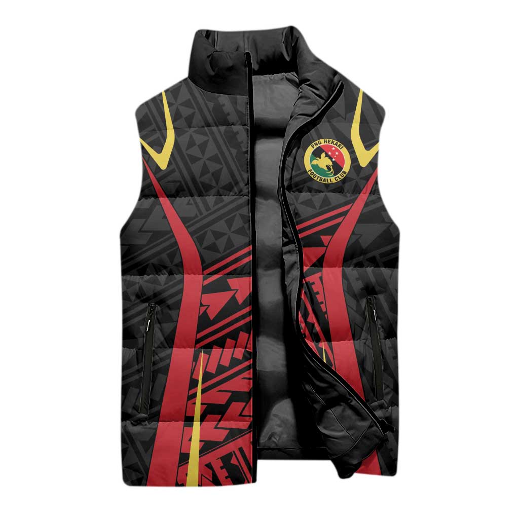 Custom Oceania Football Papua New Guinea Sleeveless Puffer Jacket Polynesian Tribal Pattern LT9 - Polynesian Pride
