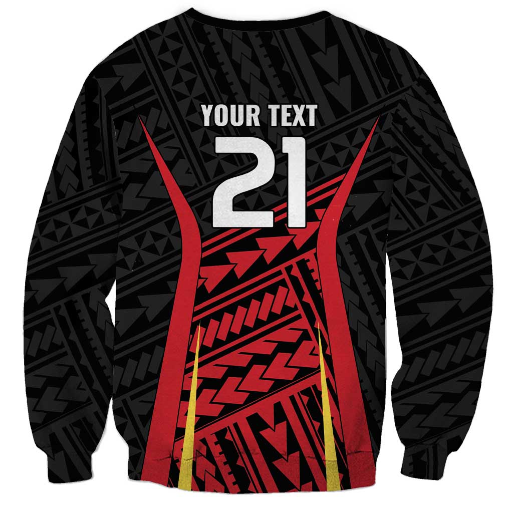 Custom Oceania Football Papua New Guinea Sweatshirt Polynesian Tribal Pattern LT9 - Polynesian Pride