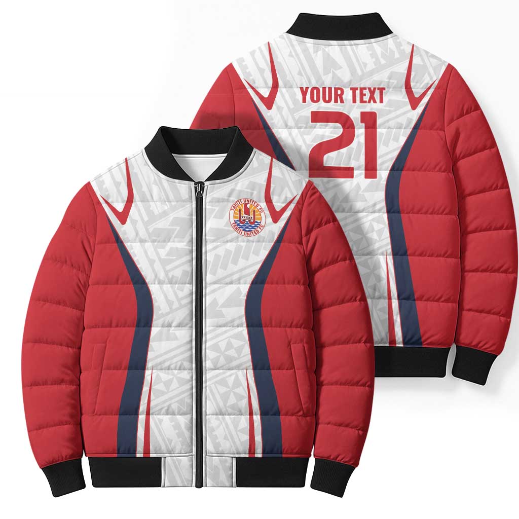 Custom Oceania Football Tahiti Bomber Puffer Jacket Polynesian Tribal Pattern LT9 - Polynesian Pride