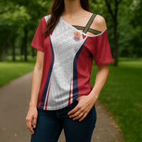 Custom Oceania Football Tahiti Cross Shoulder Shirt Polynesian Tribal Pattern LT9 - Polynesian Pride