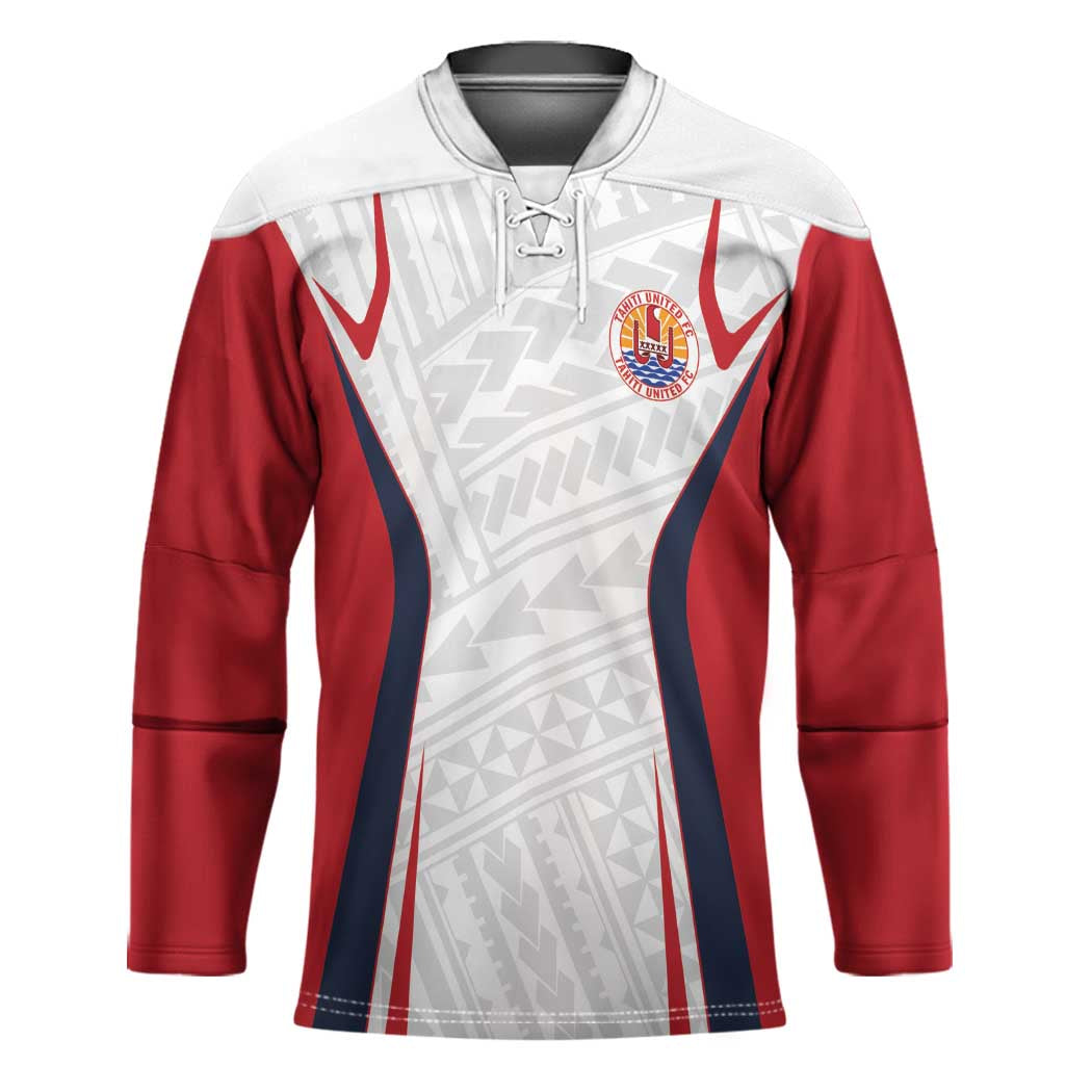 Custom Oceania Football Tahiti Hockey Jersey Polynesian Tribal Pattern LT9 Unisex White - Polynesian Pride