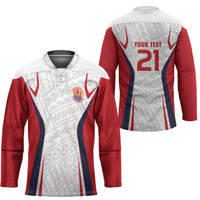 Custom Oceania Football Tahiti Hockey Jersey Polynesian Tribal Pattern
