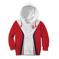 Custom Oceania Football Tahiti Kid Hoodie Polynesian Tribal Pattern LT9 Hoodie White - Polynesian Pride