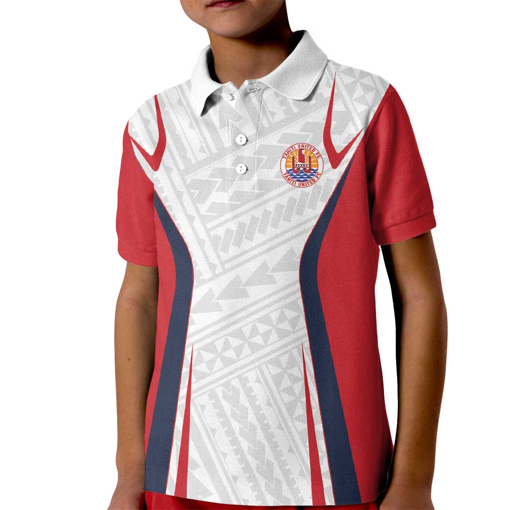 Custom Oceania Football Tahiti Kid Polo Shirt Polynesian Tribal Pattern LT9 Kid White - Polynesian Pride