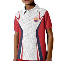 Custom Oceania Football Tahiti Kid Polo Shirt Polynesian Tribal Pattern LT9 Kid White - Polynesian Pride