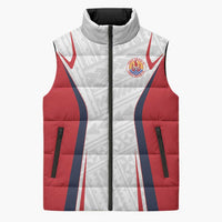 Custom Oceania Football Tahiti Sleeveless Puffer Jacket Polynesian Tribal Pattern LT9 Unisex White - Polynesian Pride