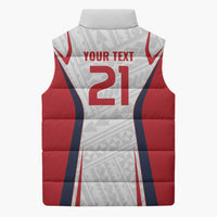 Custom Oceania Football Tahiti Sleeveless Puffer Jacket Polynesian Tribal Pattern LT9 - Polynesian Pride