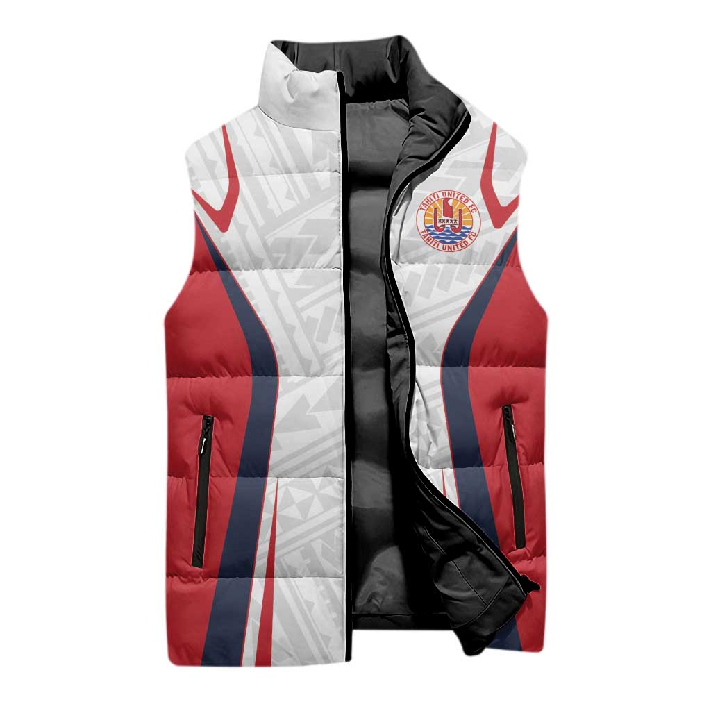 Custom Oceania Football Tahiti Sleeveless Puffer Jacket Polynesian Tribal Pattern LT9 - Polynesian Pride