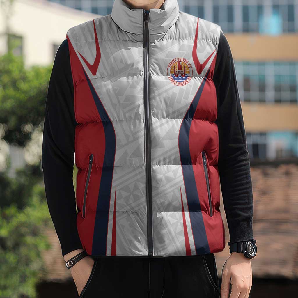 Custom Oceania Football Tahiti Sleeveless Puffer Jacket Polynesian Tribal Pattern LT9 - Polynesian Pride