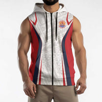 Custom Oceania Football Tahiti Sleeveless Zip Hoodie Polynesian Tribal Pattern LT9 - Polynesian Pride