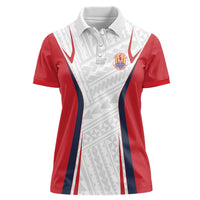 Custom Oceania Football Tahiti Women Polo Shirt Polynesian Tribal Pattern
