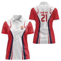 Custom Oceania Football Tahiti Women Polo Shirt Polynesian Tribal Pattern