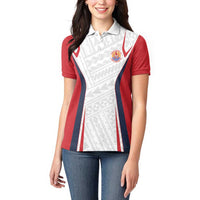 Custom Oceania Football Tahiti Women Polo Shirt Polynesian Tribal Pattern
