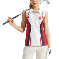 Custom Oceania Football Tahiti Women Sleeveless Polo Shirt Polynesian Tribal Pattern