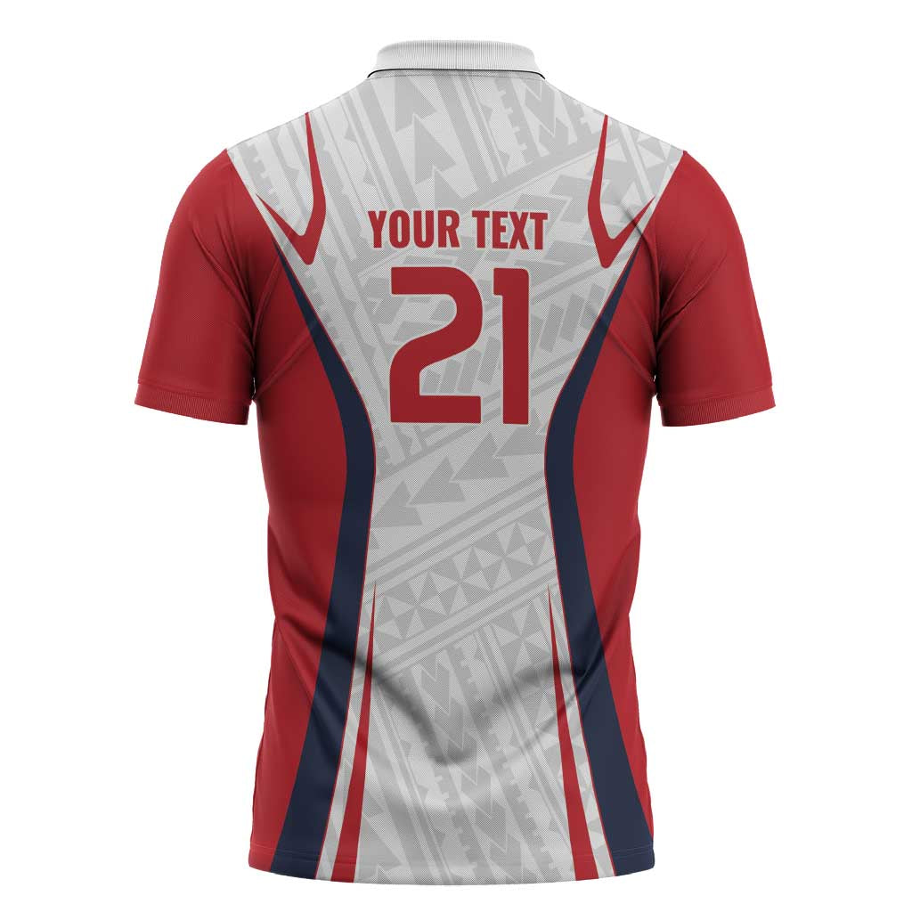 Custom Oceania Football Tahiti Zipper Polo Shirt Polynesian Tribal Pattern LT9 - Polynesian Pride