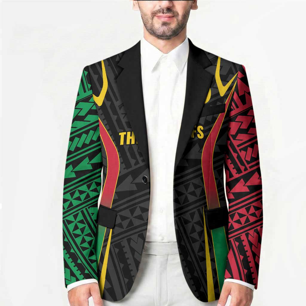 Custom Oceania Football Vanuatu Blazer Polynesian Tribal Pattern LT9 - Polynesian Pride