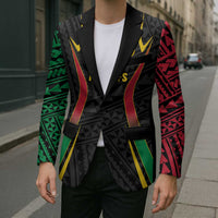 Custom Oceania Football Vanuatu Blazer Polynesian Tribal Pattern LT9 - Polynesian Pride