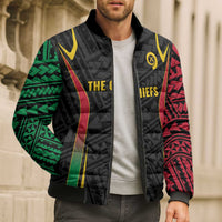 Custom Oceania Football Vanuatu Bomber Puffer Jacket Polynesian Tribal Pattern LT9 - Polynesian Pride