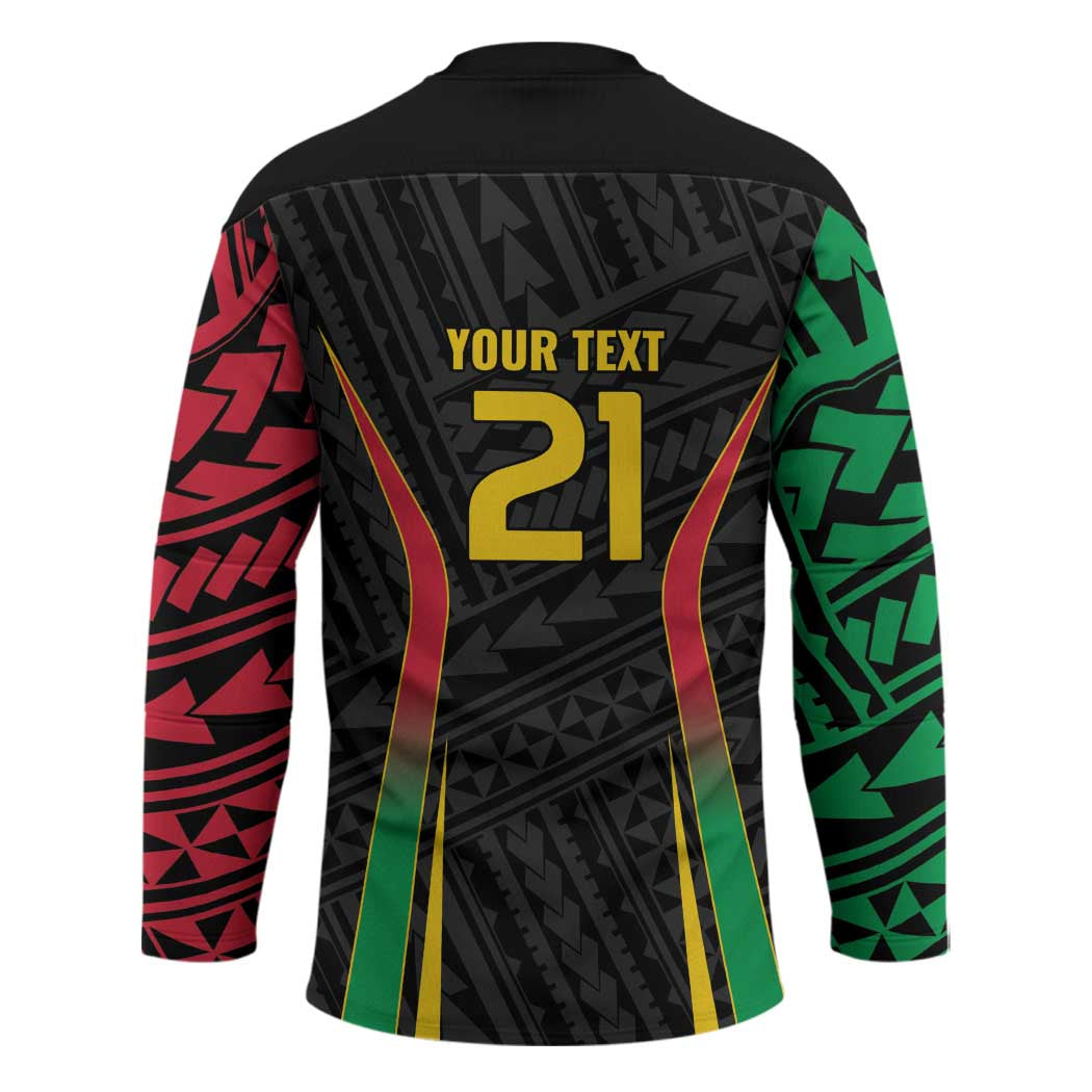Custom Oceania Football Vanuatu Hockey Jersey Polynesian Tribal Pattern LT9 - Polynesian Pride