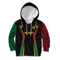 Custom Oceania Football Vanuatu Kid Hoodie Polynesian Tribal Pattern LT9 Hoodie Black - Polynesian Pride