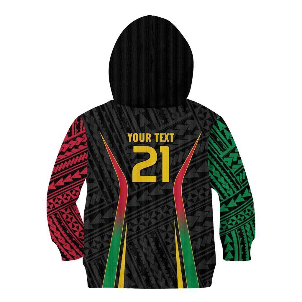 Custom Oceania Football Vanuatu Kid Hoodie Polynesian Tribal Pattern LT9 - Polynesian Pride