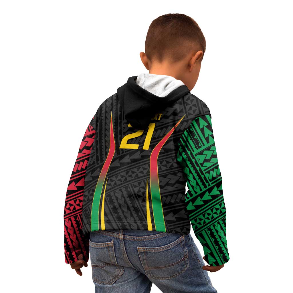 Custom Oceania Football Vanuatu Kid Hoodie Polynesian Tribal Pattern LT9 - Polynesian Pride
