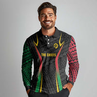 Custom Oceania Football Vanuatu Long Sleeve Polo Shirt Polynesian Tribal Pattern LT9 - Polynesian Pride