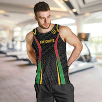 Custom Oceania Football Vanuatu Men Tank Top Polynesian Tribal Pattern LT9 Black - Polynesian Pride