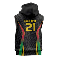 Custom Oceania Football Vanuatu Sleeveless Hoodie Polynesian Tribal Pattern LT9 - Polynesian Pride
