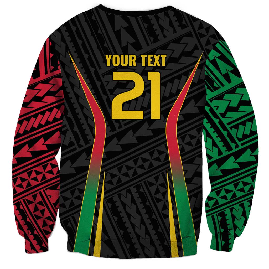 Custom Oceania Football Vanuatu Sweatshirt Polynesian Tribal Pattern LT9 - Polynesian Pride