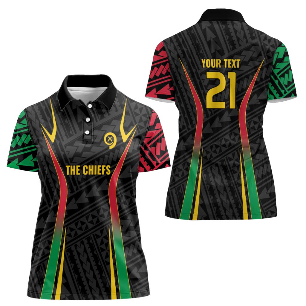 Custom Oceania Football Vanuatu Women Polo Shirt Polynesian Tribal Pattern LT9 - Polynesian Pride
