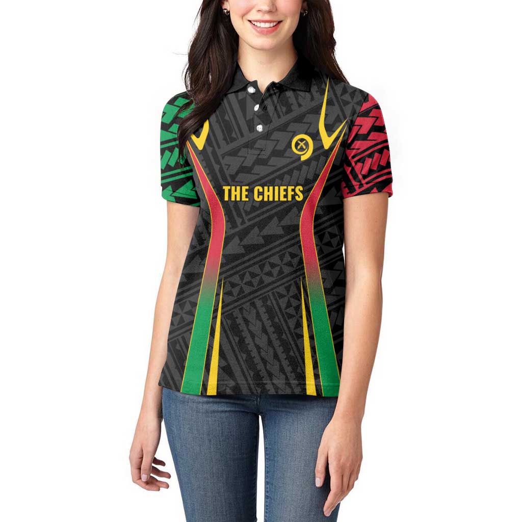 Custom Oceania Football Vanuatu Women Polo Shirt Polynesian Tribal Pattern LT9 - Polynesian Pride
