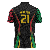 Custom Oceania Football Vanuatu Zipper Polo Shirt Polynesian Tribal Pattern LT9 - Polynesian Pride
