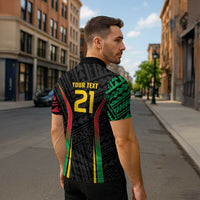 Custom Oceania Football Vanuatu Zipper Polo Shirt Polynesian Tribal Pattern LT9 - Polynesian Pride