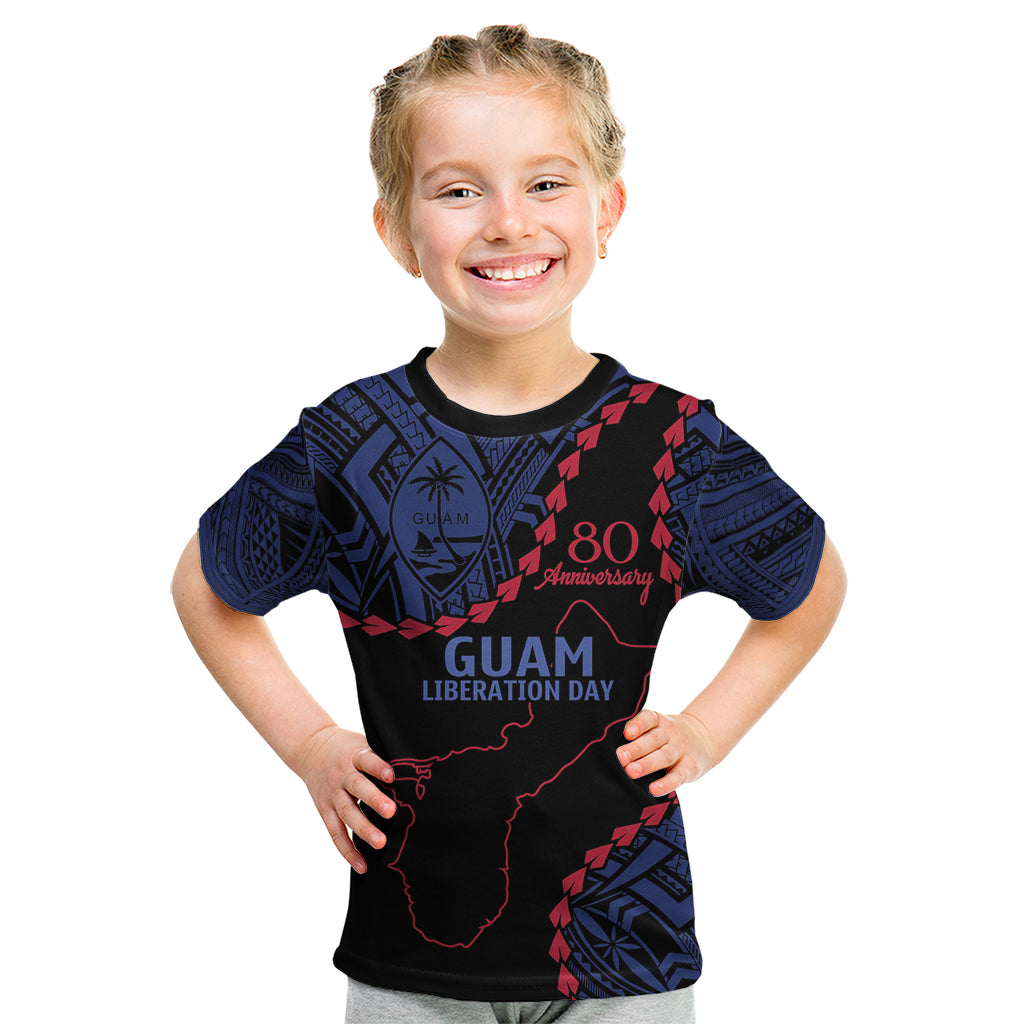 Personalized Guam 80th Anniversary Liberation Day Kid T Shirt Guahan Basic Seal