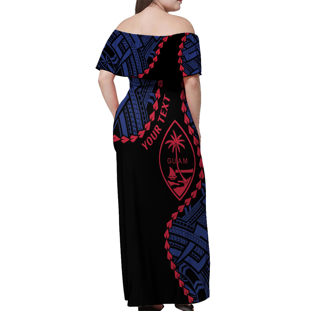 Personalized Guam 80th Anniversary Liberation Day Off Shoulder Maxi Dress Guahan Basic Seal