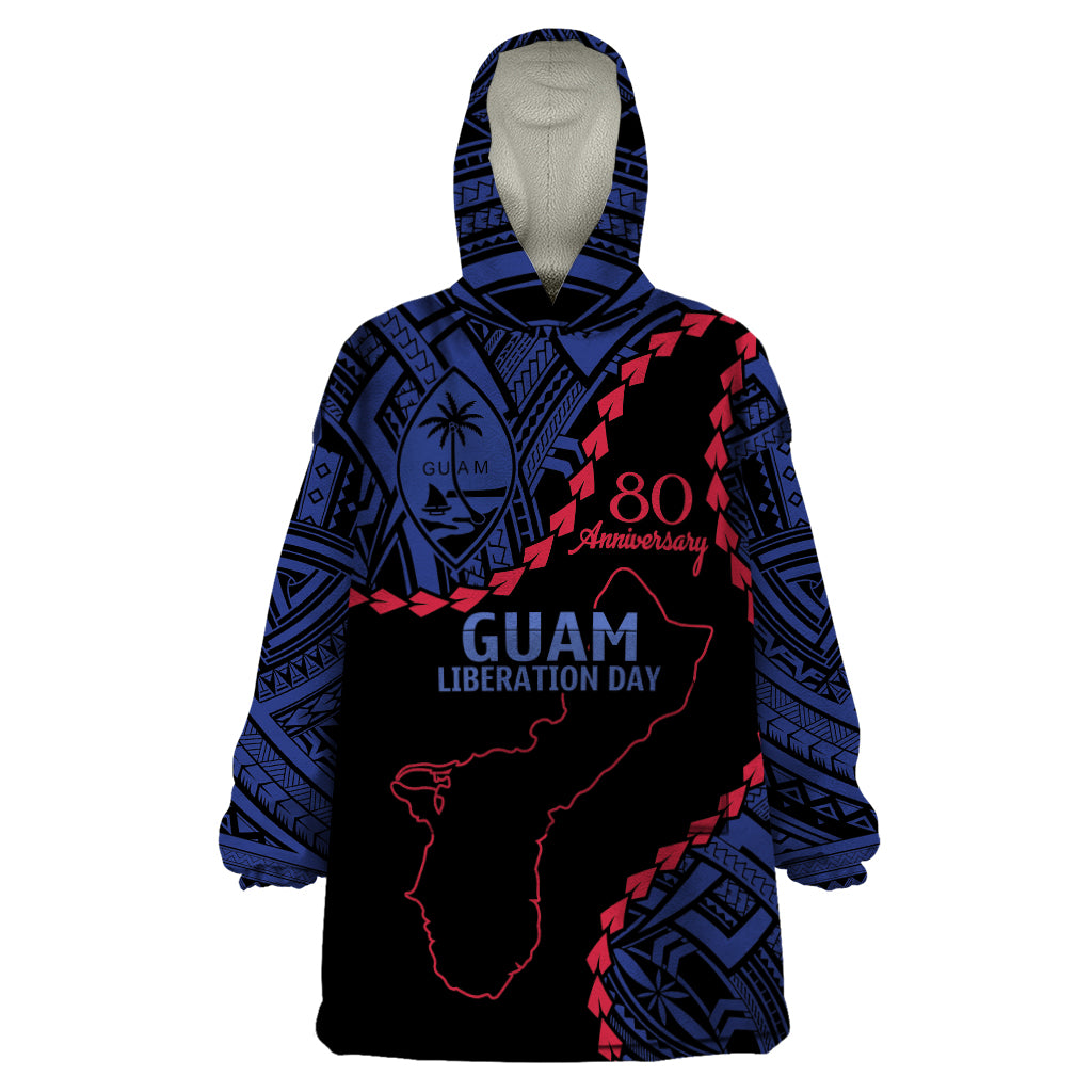 Personalized Guam 80th Anniversary Liberation Day Wearable Blanket Hoodie Guahan Basic Seal