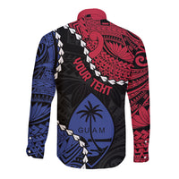 Personalized Guam 80th Anniversary Liberation Day Long Sleeve Button Shirt Tano I Man Chamoru Since 1944