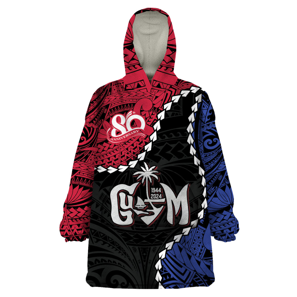 Personalized Guam 80th Anniversary Liberation Day Wearable Blanket Hoodie Tano I Man Chamoru Since 1944