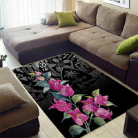 Guahan Puti Tai Nobiu Area Rug Guam Bougainvillea Flower Art