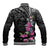 Guahan Puti Tai Nobiu Baseball Jacket Guam Bougainvillea Flower Art