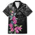 Guahan Puti Tai Nobiu Family Matching Off The Shoulder Long Sleeve Dress and Hawaiian Shirt Guam Bougainvillea Flower Art