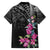 Guahan Puti Tai Nobiu Family Matching Off Shoulder Short Dress and Hawaiian Shirt Guam Bougainvillea Flower Art