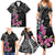 Guahan Puti Tai Nobiu Family Matching Summer Maxi Dress and Hawaiian Shirt Guam Bougainvillea Flower Art