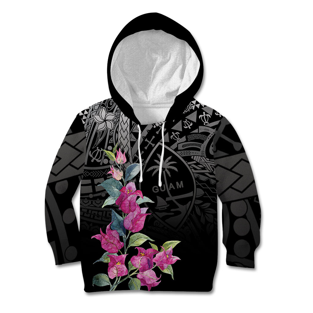 Guahan Puti Tai Nobiu Kid Hoodie Guam Bougainvillea Flower Art