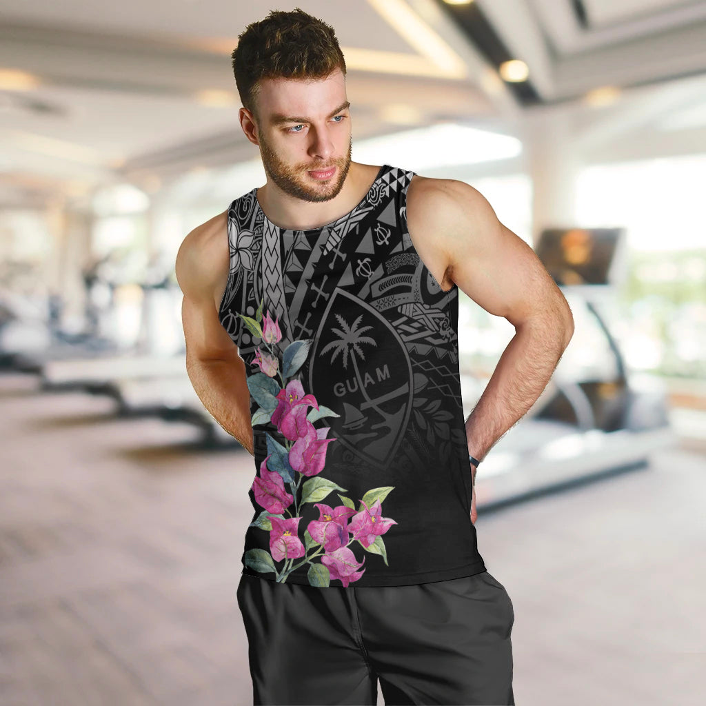 Guahan Puti Tai Nobiu Men Tank Top Guam Bougainvillea Flower Art