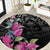 Guahan Puti Tai Nobiu Round Carpet Guam Bougainvillea Flower Art